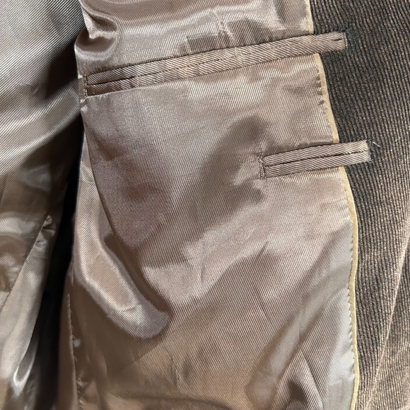 Pronto Uomo Corduroy Sport Coat Mens 46L XLT Brown 100% Cotton Blazer Jacket EUC - Picture 9 of 13